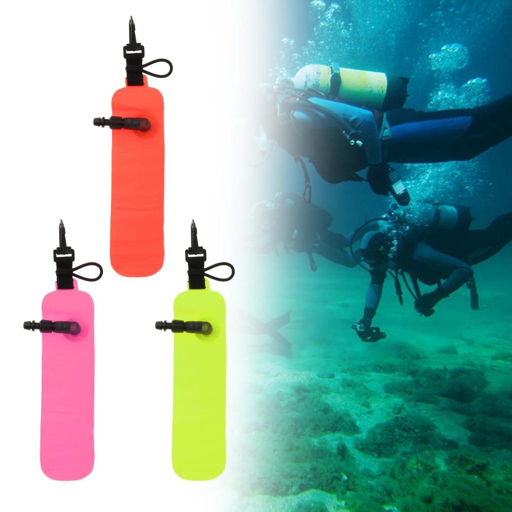 Dive Surface Marker Buoy Signal Tube Sausage Nylon Fabric High Visible Inflatable Diving Buoy SMB for Underwater Accessories