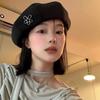 Keep Warm Women Berets Flower Artist Hat Fashion British Painter Caps  Ladies