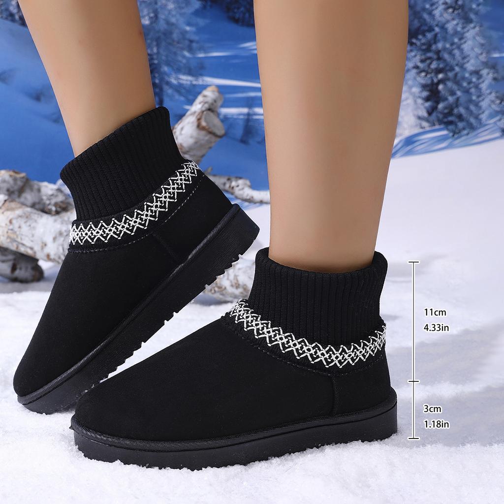 Foreign trade velvet short boots women's autumn and winter 2025 new thick-soled Northeast snow boots keep warm and pedal casual cotton shoes women