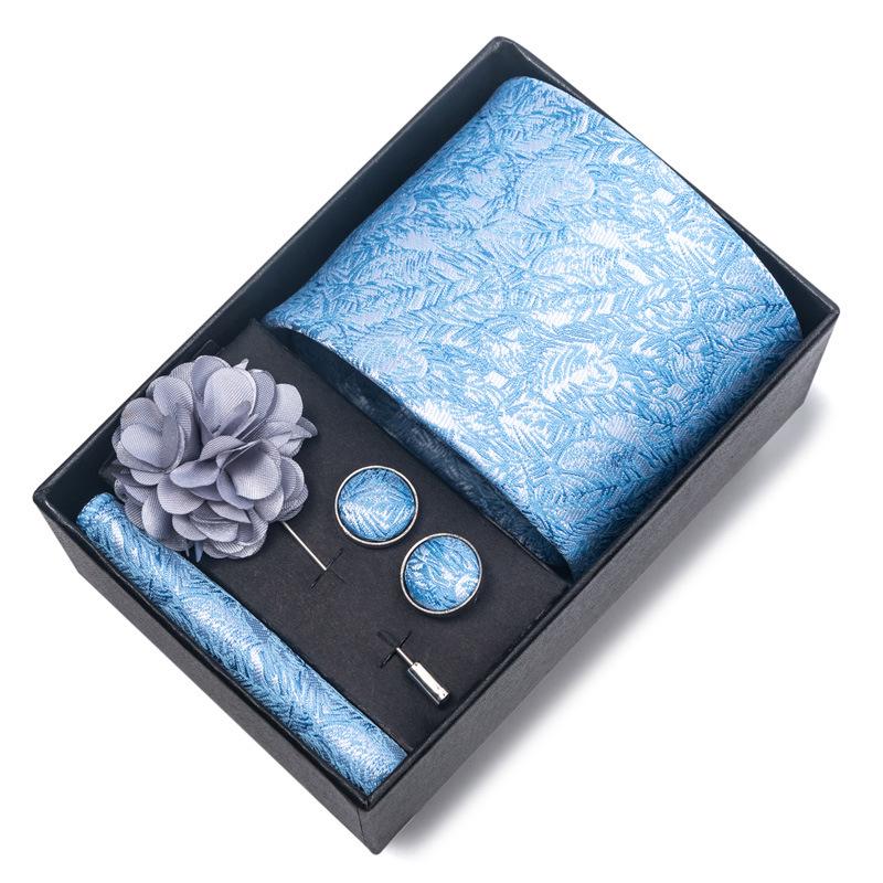 Herren Formale 8cm Krawatte Sechsteiliges Geschenkbox-Set für Bräutigam und Geschäftliche Anlässe
