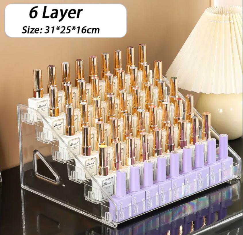 Transparent Storage Box Makeup Organizer Cosmetic Display Case Jewelry Organizer Desktop Holder Clear Makeup Organizer