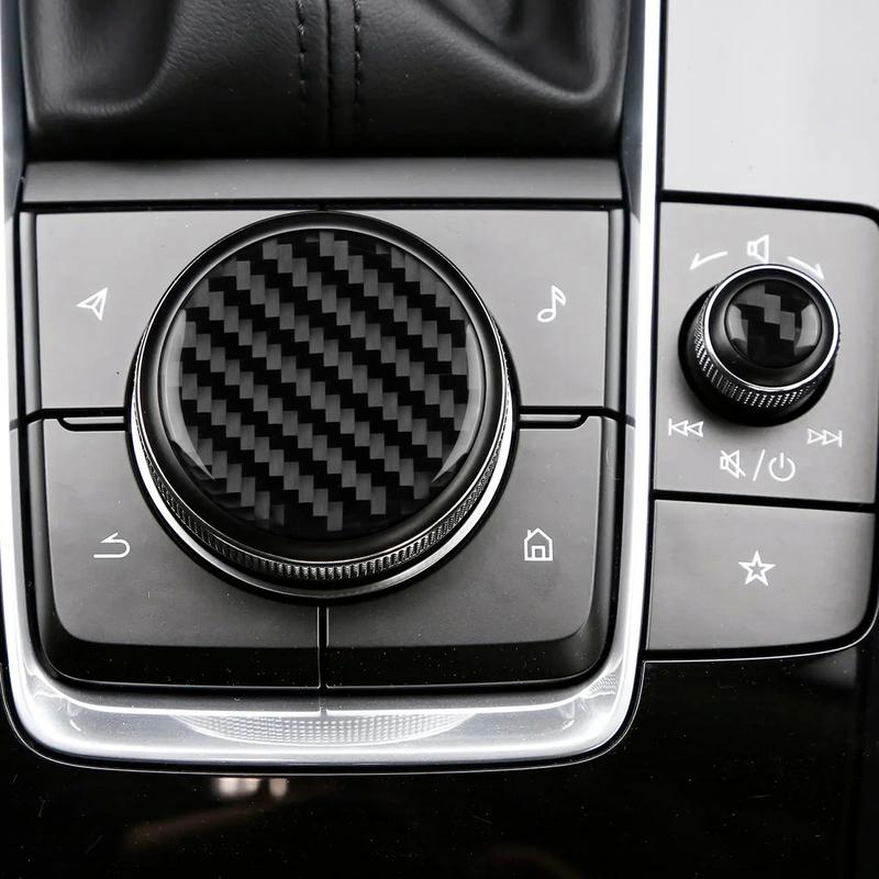 Carbon Fiber For Mazda 3 Axela -2025 Multimedia Control Knob Trim Anti Scratch Interior Decor Protective Car Accessories