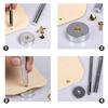 180 Sets Leder Nieten Set, 4 Farben 6mm/8mm/12.0mm Leder Nieten und Druckknöpfe