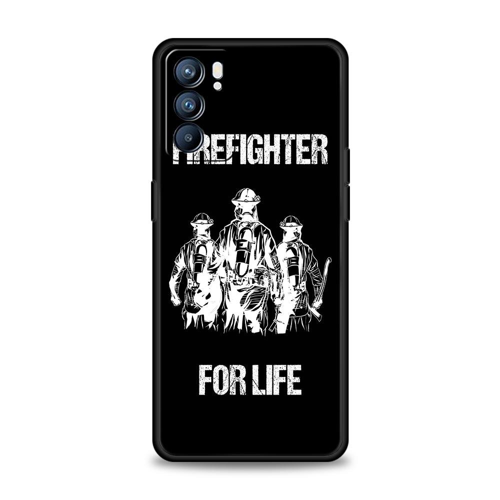 Firefighter Heroes Fireman Phone Case For Oppo A54 Reno7 SE Reno6 Pro Plus 5G Find X5 A53 A52 A9 2020 A95 A16 A76 A74 A15 Cover
