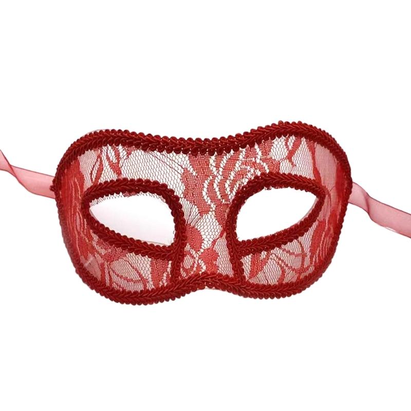 

Womens Girls Masquerade Mask Venetian Mask Halloween Mardi Gras Costumes Gift червоний