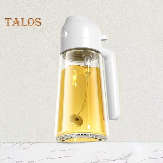 Oil Sprayer for Cooking 2 In 1 Oil Dispenser 500ml/17oz Glass Spray Bottle with Pourer Reusable Food-Grade Oil Sprayer for Kitchen Salad Frying BBQ
