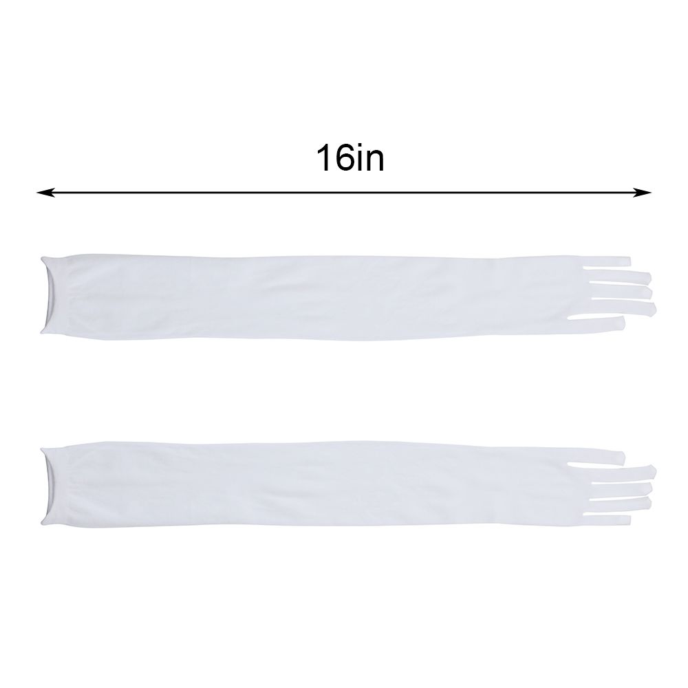 Sun Protection Opera Prom Mesh Transparent Gloves Long Sheer Finger Pantyhose Gloves Seamless Mitten