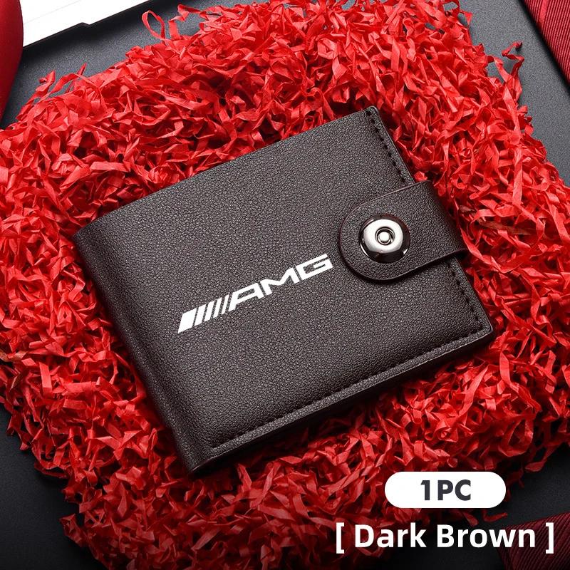 2025 Hot Men Short Leather Credit ID Card Holder Wallet Purse Clutch For Mercedes Benz AMG C180 C300 W124 W176 W177 C200 C260 GL