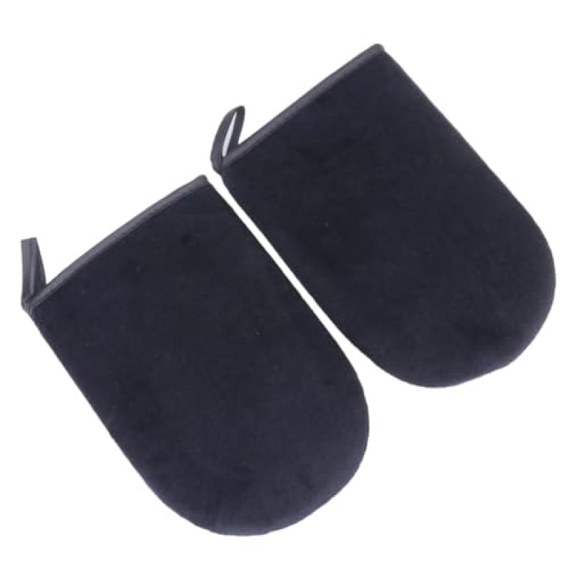 HAPINARY 4stücke Selbstbräunungs-handschuhe Selbstbräunungs-mitts Für Gleichmäßiges Auftragen Von Sonnencreme Für Natürliche Bräune Schwarz