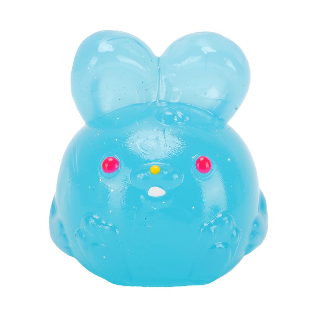 Rabbit Squeeze Toy Simulation Stress Relief Glitter Bunny Squeeze Toy for Adults Home School Office