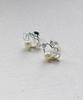 Alleun Silver 925 Heart Cubic Freshwater Pearl Stud Earrings