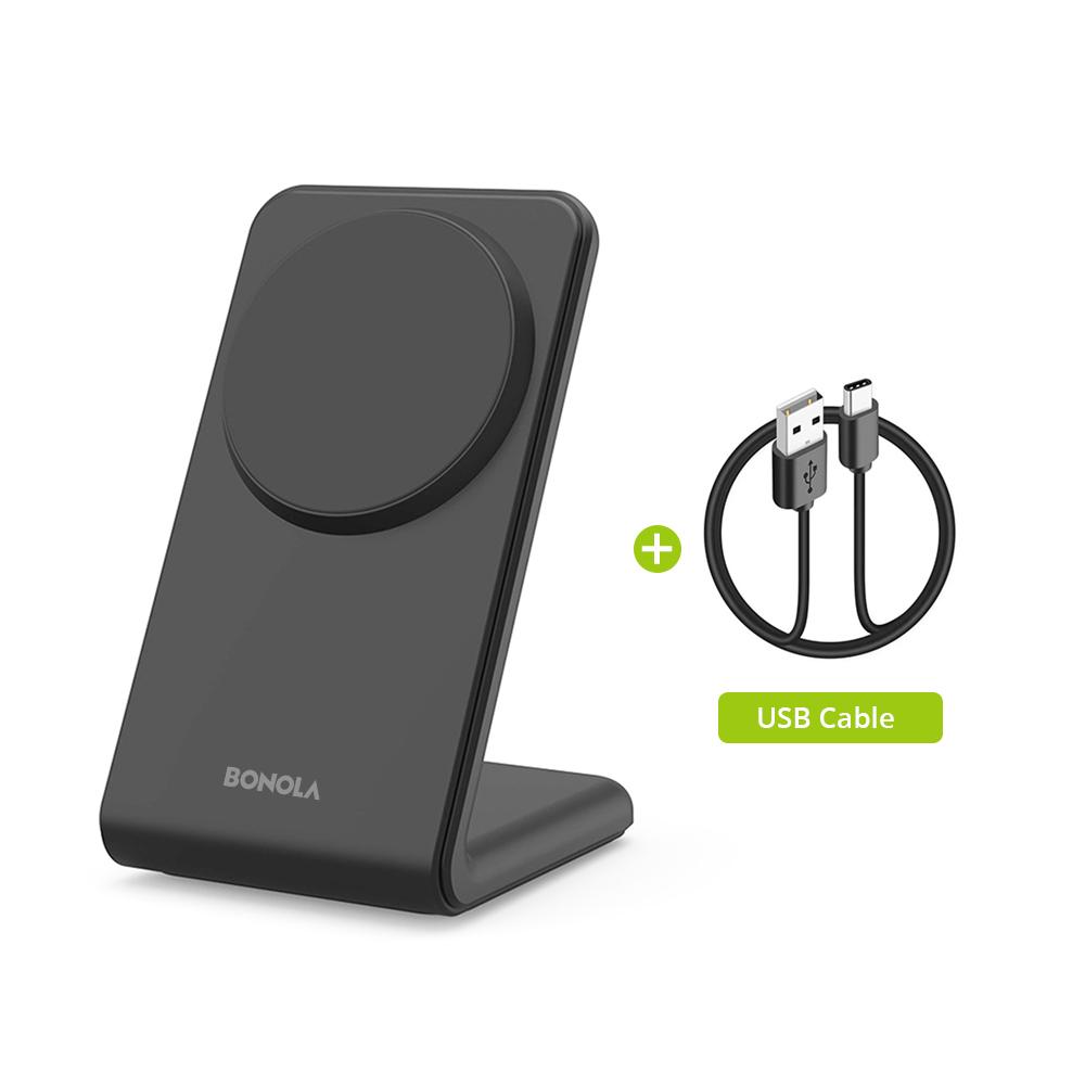 

Магнитная беспроводная зарядная подставка для iPhone 14 Pro Max12/13 15 Вт быстрая беспроводная зарядная станция для iPhone 11/xs/xr as picture чёрный