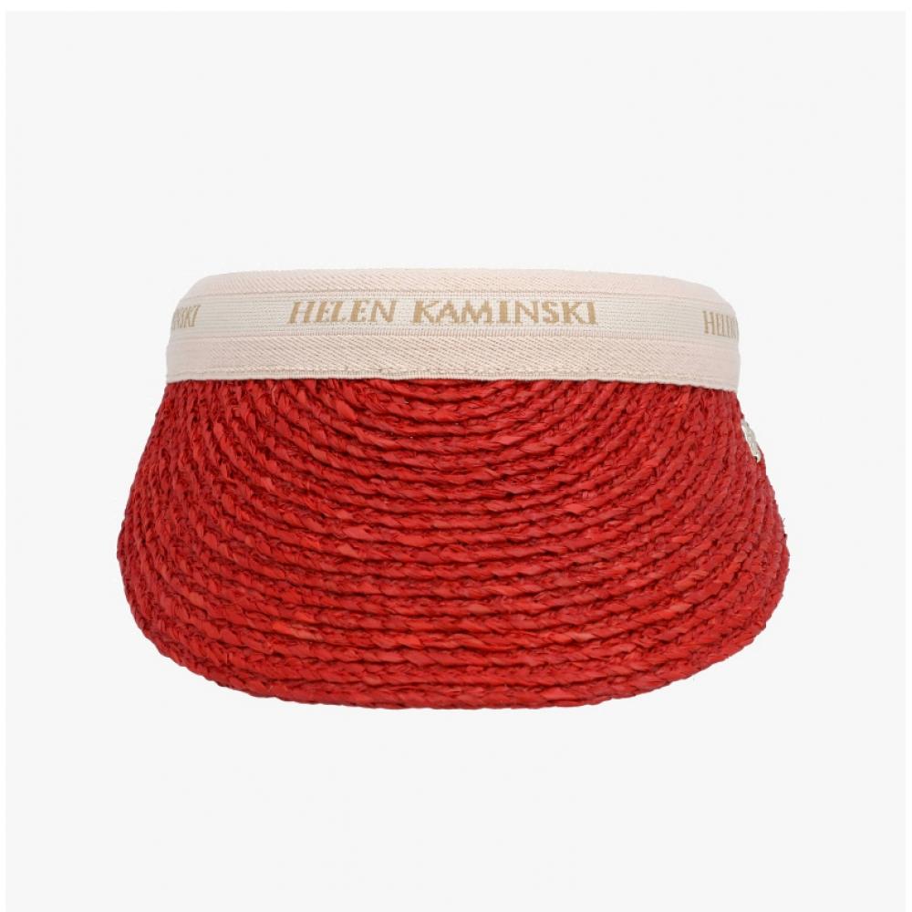 Helen Kaminski Bianca 8 Tropical Natural Logo Visor Sun Cap