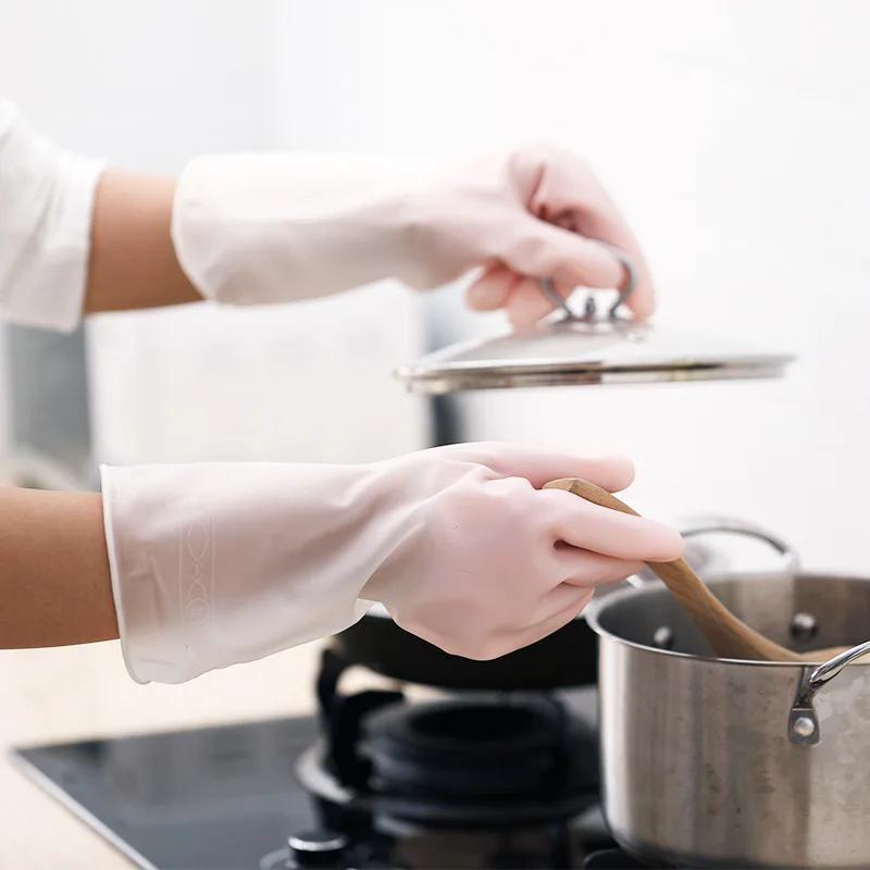 Küchen Gummihandschuhe Haushaltsreinigungshandschuhe Gummi Wasserdicht Abwaschhandschuhe für Küche Geschirr Gartenarbeit