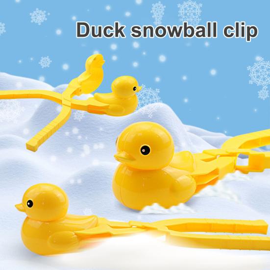 Practical Creative Color Cognition Simple Operation Duck Shape Snowball Maker Clamp Winter Snow Toy