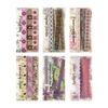 20pcs Floral Pattern Long Lace Ribbon DIY Craft Decor Decals Vintage Lace Stickers  for Junk Journal