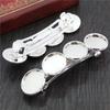 5pcs 12mm with 4 cameo High Quality 6 Colors Plated Copper Material Hairpin Hair Clips Hairpin Base Setting