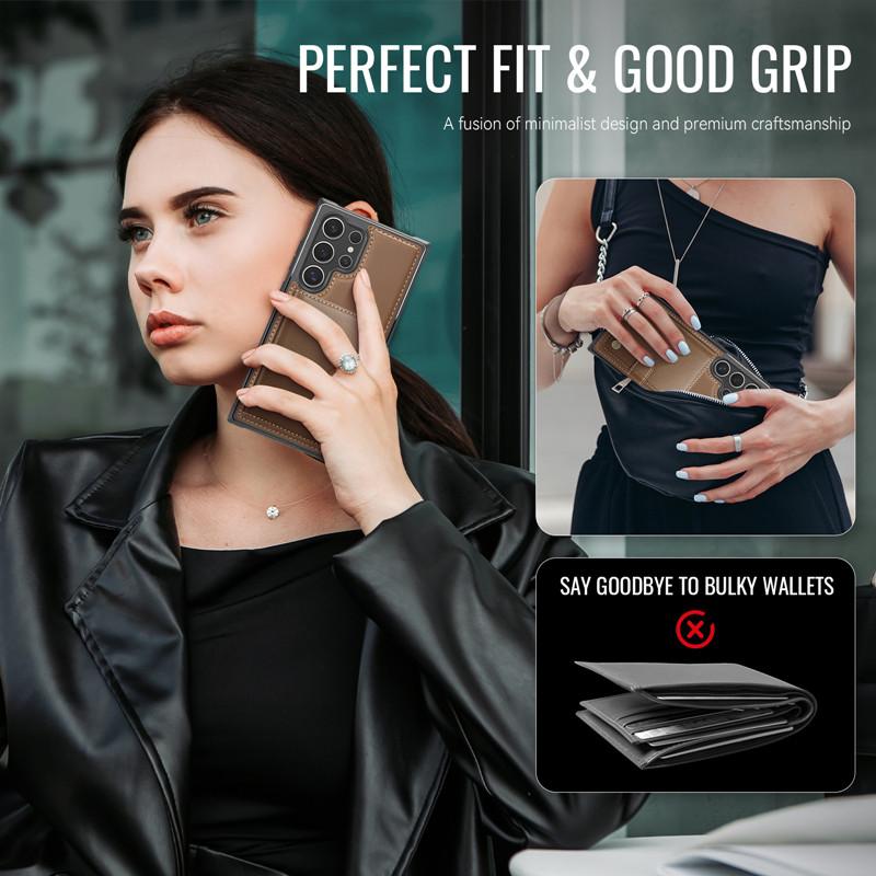 2 In 1 Magnetic Detachable Wallet Case For Samsung Galaxy S25 Ultra S24 Plus S23 S22 S21 S20 FE Luxury Leather Card Slots Cover