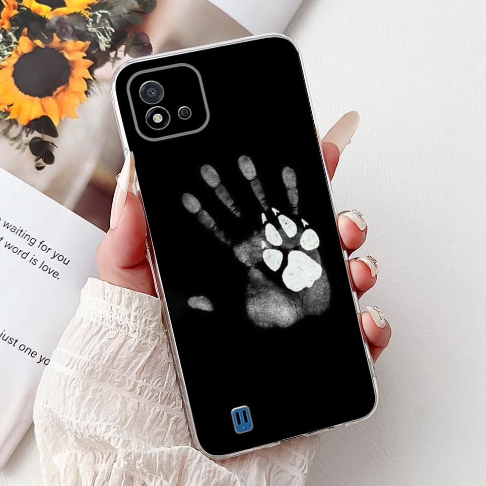 Cool Style Tiger Dragon Pattern Phone Case For Realme C11 2021 2020 C12 C15 Clear Soft Silicone TPU Back Cover RMX3231 Coques