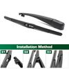 Wiper 12" Rear Wiper Blade & Arm Set Kit For Hyundai ix35 Tucson LM 2009 - 2015 Windshield Windscreen Tailgate Window