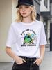 Casual Turtle Print Cotton Tee Summer Comfortable Loose Unisex Short Sleeve Top