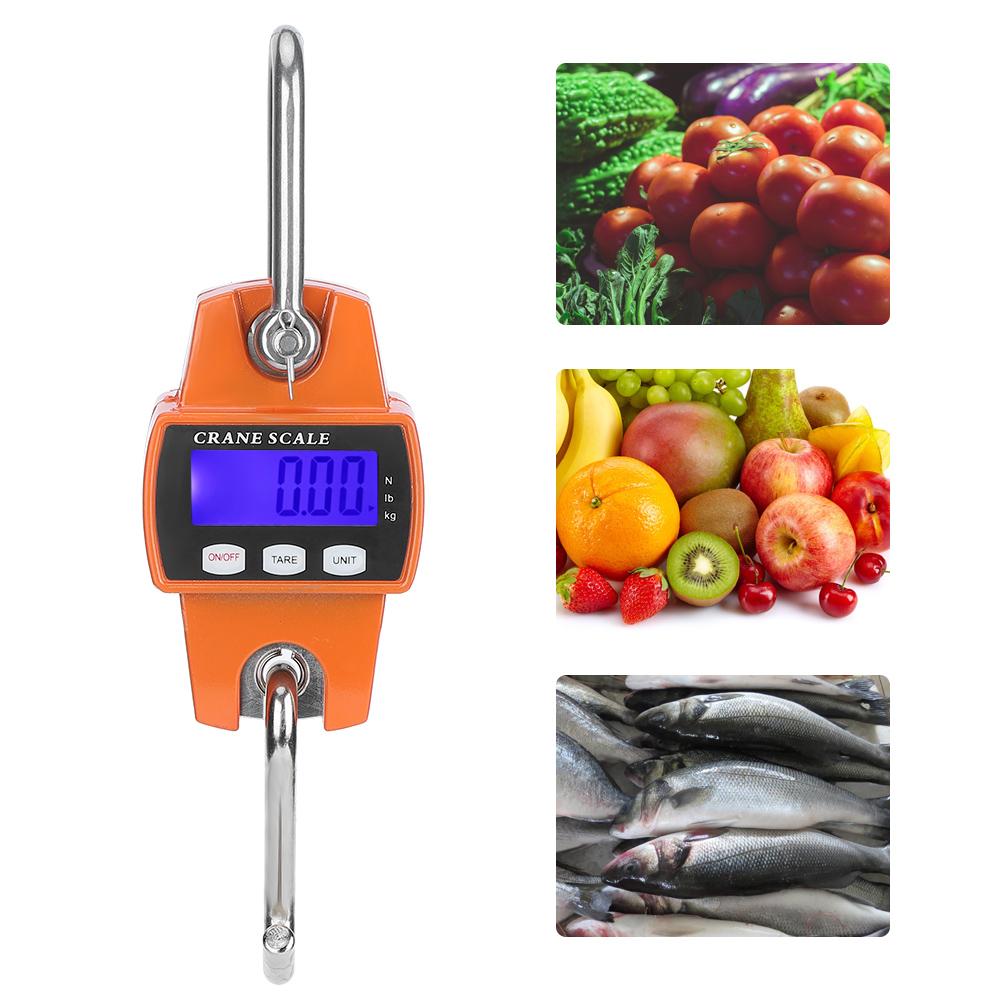 300KG Industrial Crane Scale LCD Digital Electronic Hook Hanging Weight Scale for Large Luggage