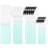 24 Pcs Black Tableware Stainless Steel Cutlery Set Forks Knives Spoons Kitchen Dinner Set Fork Spoon Knife Gold Dinnerware Set