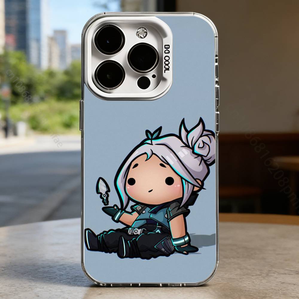 Cartoon Valorant Hard Phone Case for IPhone 16 15 14 13 12 11 Pro Max Plus16E X XR XS Max Shockproof Full Cover
