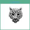 Nuovo Fermaglio Profumo Aromaterapia per Bocchetta Aria Auto con Testa di Leopardo e Diamanti Decorazione Personalizzata per Interni Auto