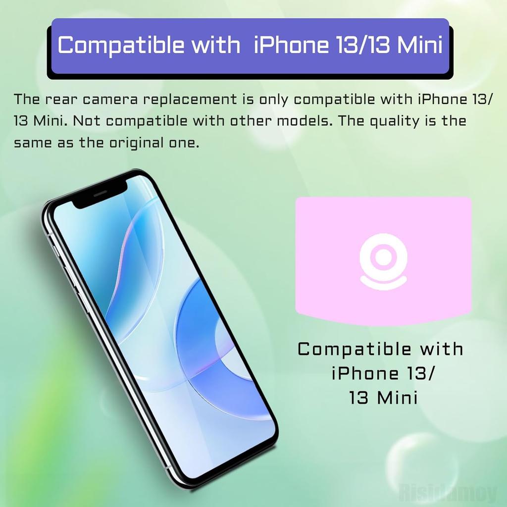For iPhone 13/13 Mini OEM 12MP Main Rear Back Camera Replacement Ultra Wide Lens Optical Image Stabilization 5X Zoom Smart HDR A2631 A2633 A2634