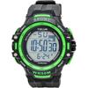 Crepha TELVA Digital Multifunction Sports Watch 5 ATM Water Resistant Stopwatch Large Screen Green Men's Rubber Strap