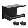 Contemporary Wall Fixed Paper Towel Rack with Attachments & Shelf Strong Metal Resistant Designing For Bathroom Kitchen
