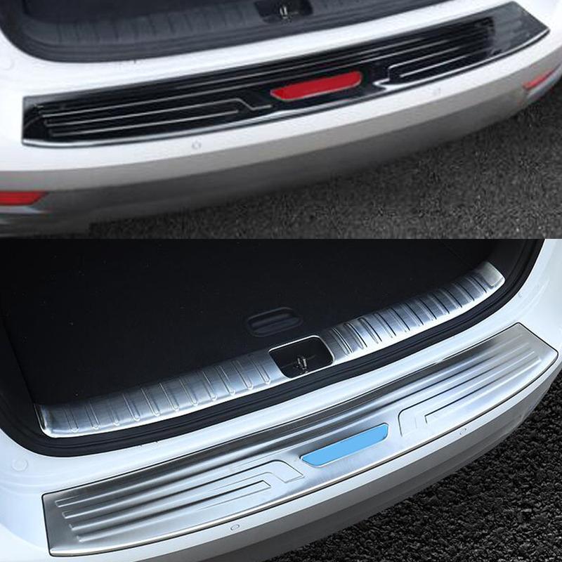 Car External Rear Bumper Trunk Trim Frame Cover Detector Stainless Steel Plate Pedal 1PCs For Hyundai Tucson