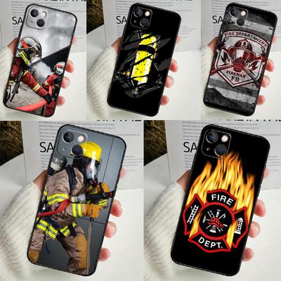 Carcasă de telefon Firefighter Heroes pentru iPhone 16 15 14 13 12 11 Pro Max Mini X XR XS Max 7 8 Plus, cu design de pompieri