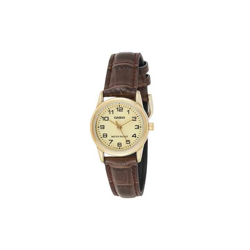 

Casio STANDARD Series Quartz Movement Leather Strap Japanese and Korean Watch Women s Watch Gold Dial LTP-V001GL-9BUDF золотой