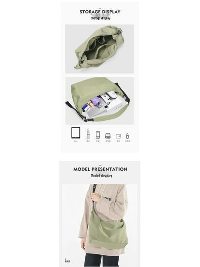 2025 Women's Casual Black Waterproof Oxford Crossbody Handbag