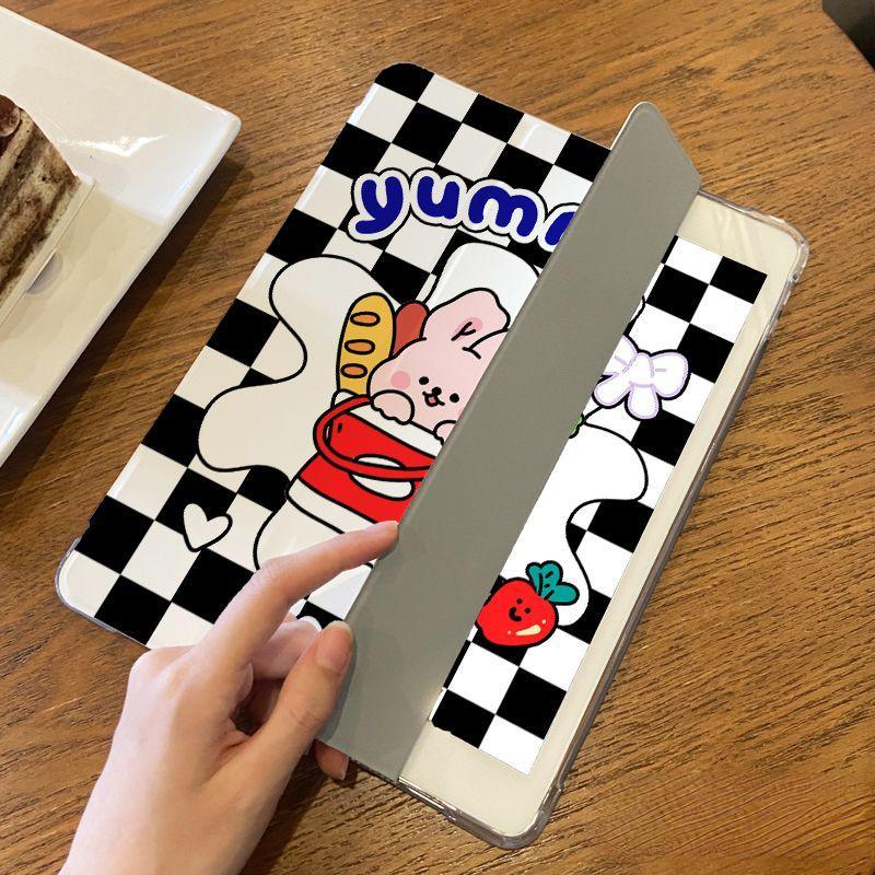 For iPad Air4th 10.9 Inch 2021 Pro11 Pro12.9 2021 iPad 10.2 (Gen 9/8/7) iPad Air 5/4/Mini 6/Pro 11/Pro 12.9 Magnetic Smart Flip Case Cover Cute Bear