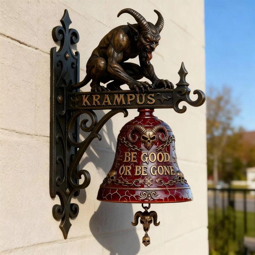 Resin Material Krampus Decorative Ornament Resin Decorative Hanging Bells Halloween Decoration