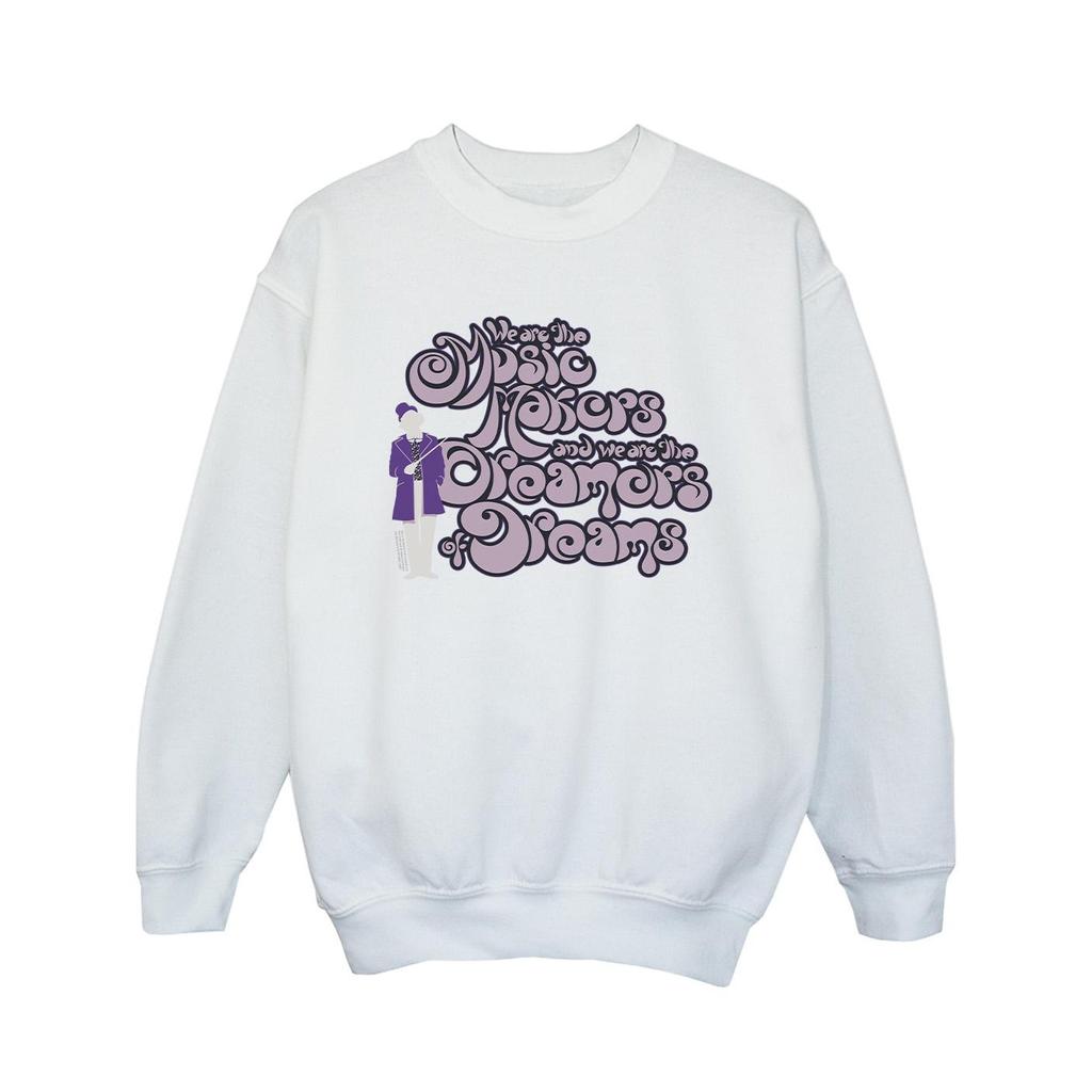 Willy Wonka Girls Dreamers Text Sweatshirt