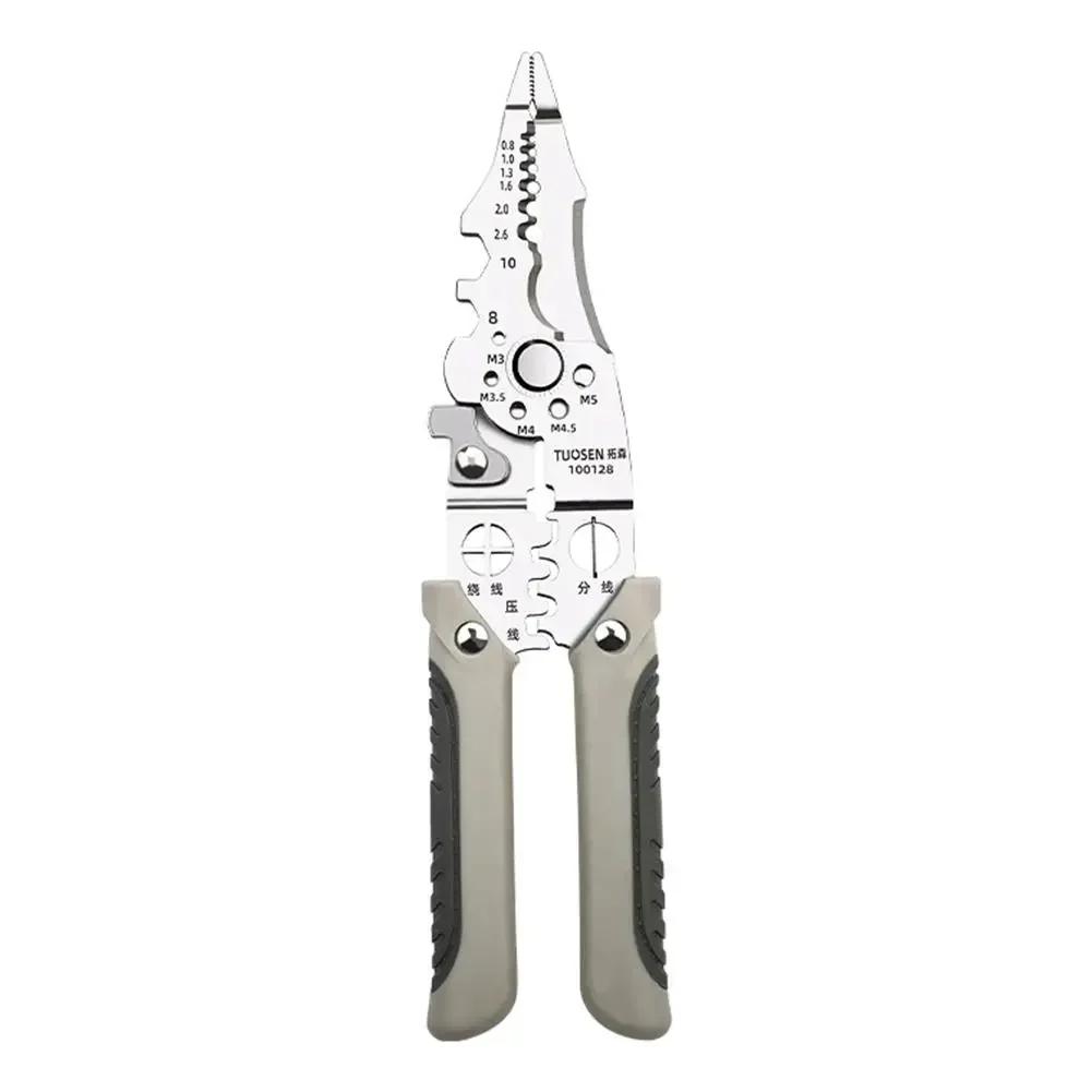 

Wire Stripping Pliers Multifunctional Electrician Special Wire Cable Pliers Universal Pliers Tools Industrial Splitting Har H7s1 серебряный