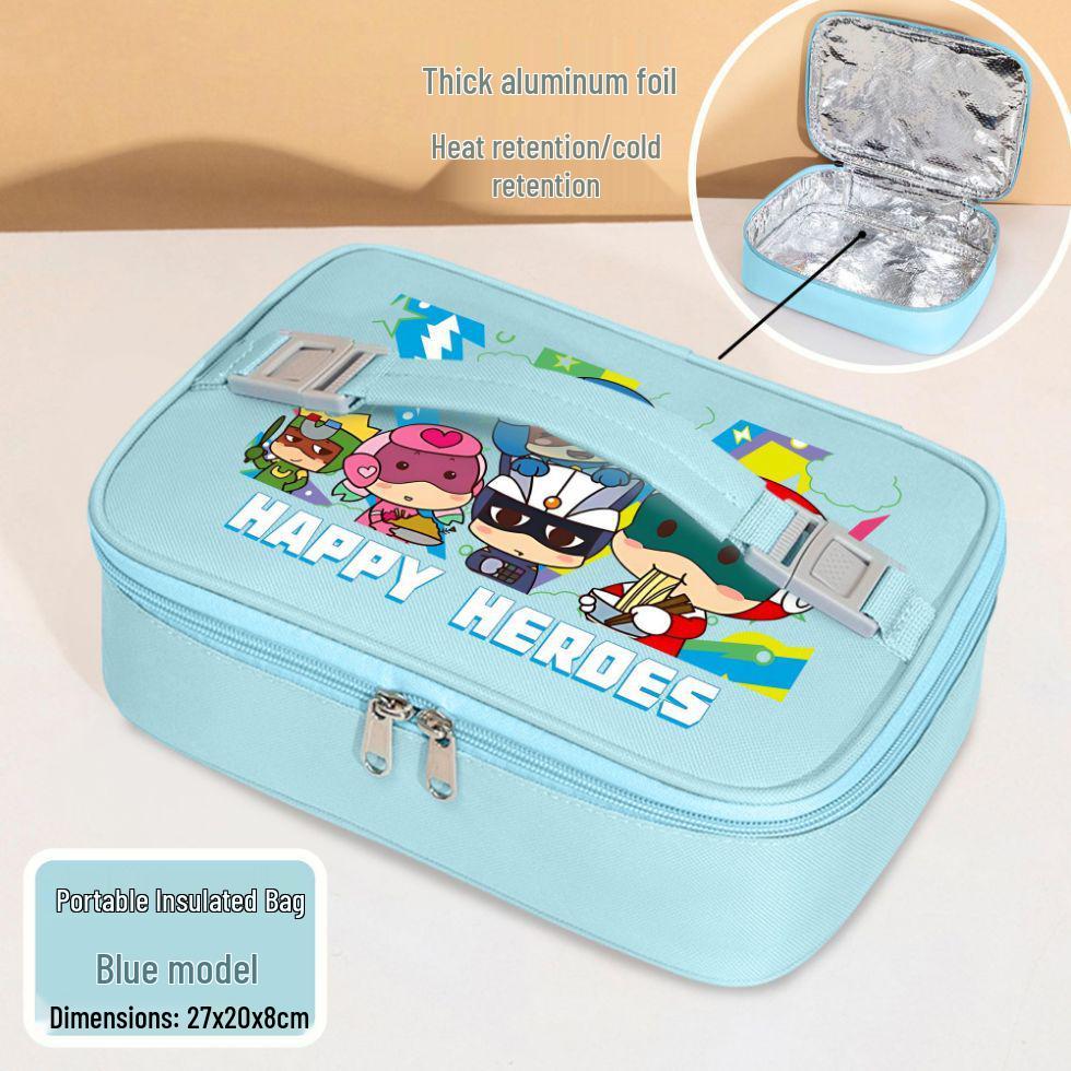 

Happy Hero Insulated Cartoon Lunch Bag for Students - Portable and Thickened for Work or School