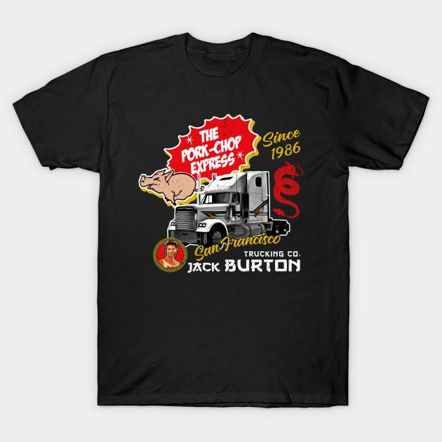 Men Black Print T-shirt Jack Burton Pork Chop Express No-Cut Transfer Paper Print Cotton Tshirt 4XL чёрный