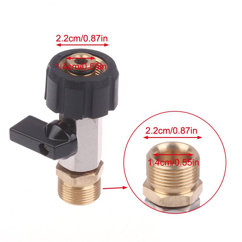 High Pressure Wash M22 Swivel Connnector With Ball Valve Switch On/off Function For Water Outlet Or Wash Gun
