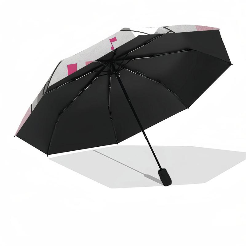 1pc K pop Music Automatic Folding Umbrella, Heavy Duty 8 Rib Iron Frame,  Suitable for Travel, Daily Use, Birthday, Decor Gift  16