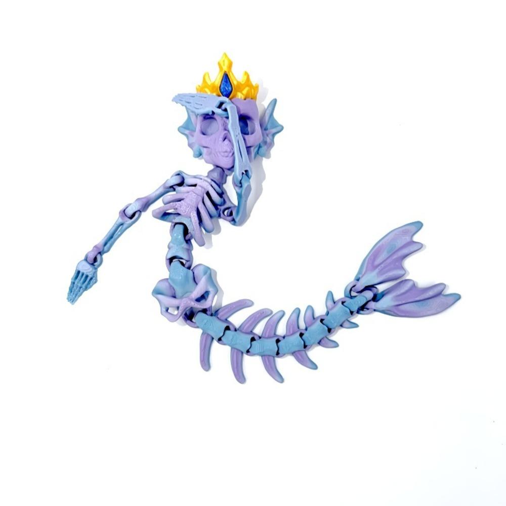Lightweight Sturdy Material 3D Printed Mermaid Skeleton Movable Bone Figure Party Layout