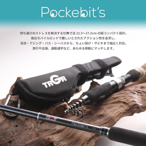 Alphatackle TRGR Pockebit's Telescopic Compact Rod, 66L