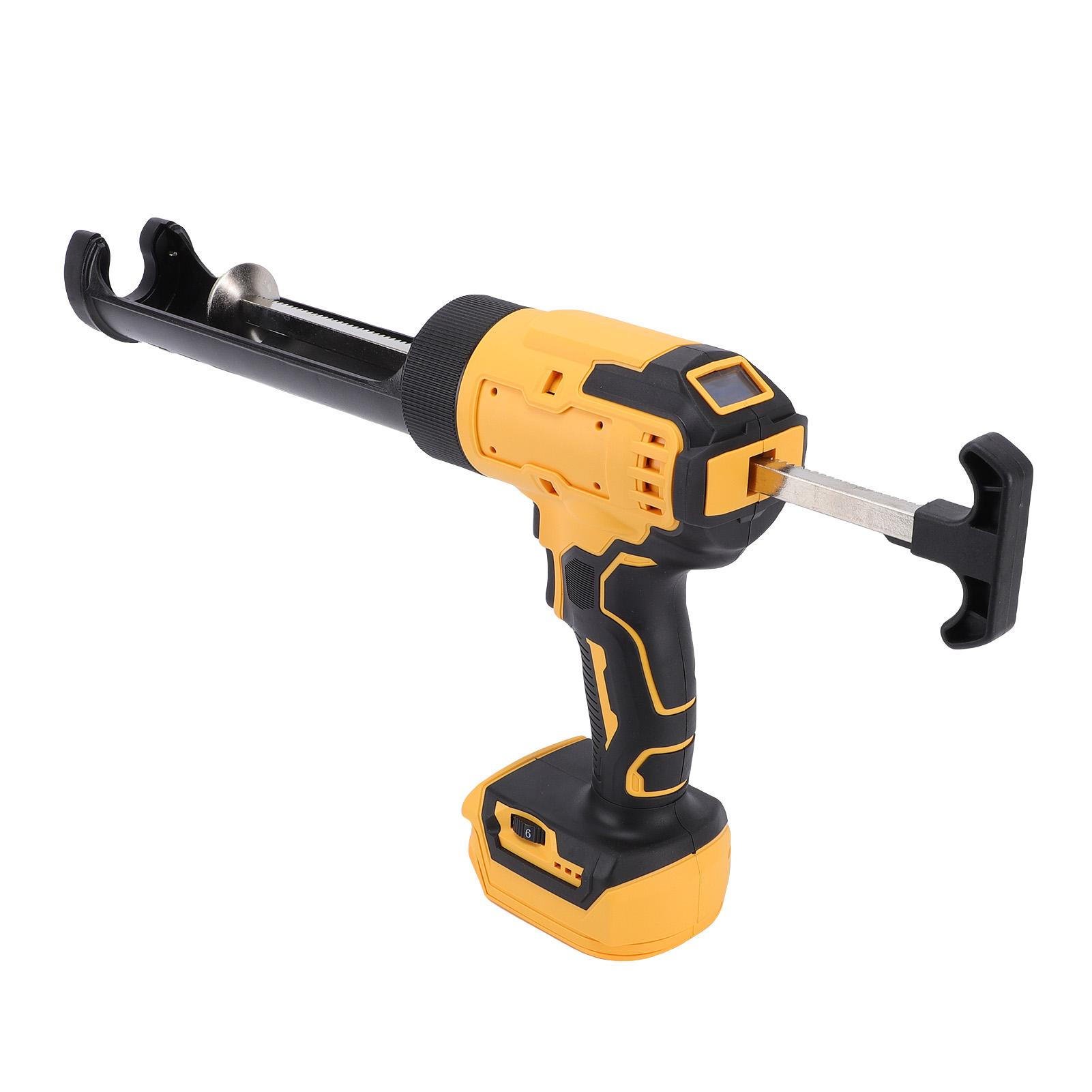 

Cordless Caulking Gun Electric 6 Speed Rechargeable Digital Display with LED Light Practical Tool for Filling Sealing