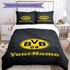 Borussia Dortmund Customize Your Name Bedding Set Breathable Duvet Cover with Pillowcases Home Decoration Birthday Gift