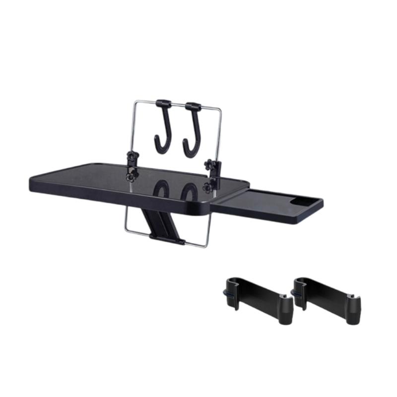 Space Saving Foldable Automotive Desk Table Serving as Workstation and Meal Tray in Vehicles Feature High Load Capacity
