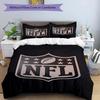 3pcs Duvet Cover Set (1*Duvet Cover + 2*Pillowcase, Without Core), NFL Print Bedding Set, Bedroom Decor, All‑Season, Birthday Gift